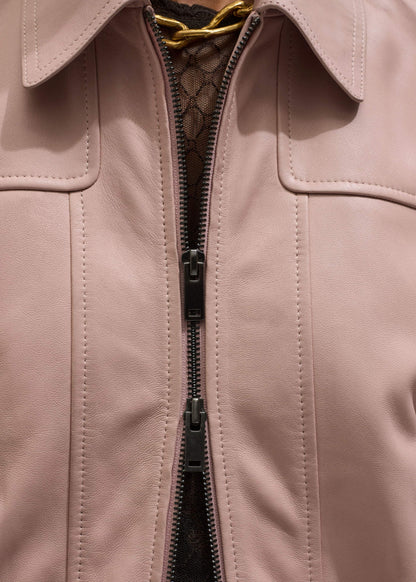 ME+EM Clothing Pink Luxe Feminine Bomber Jacket