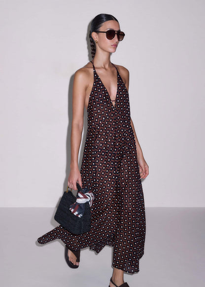 ME+EM Clothing Black Halter Maxi Beach Dress