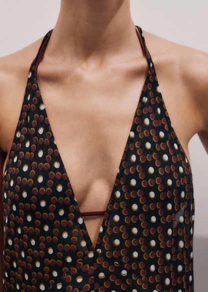 ME+EM Clothing Black Halter Maxi Beach Dress