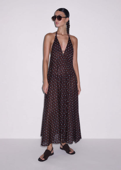 ME+EM Clothing Black Halter Maxi Beach Dress