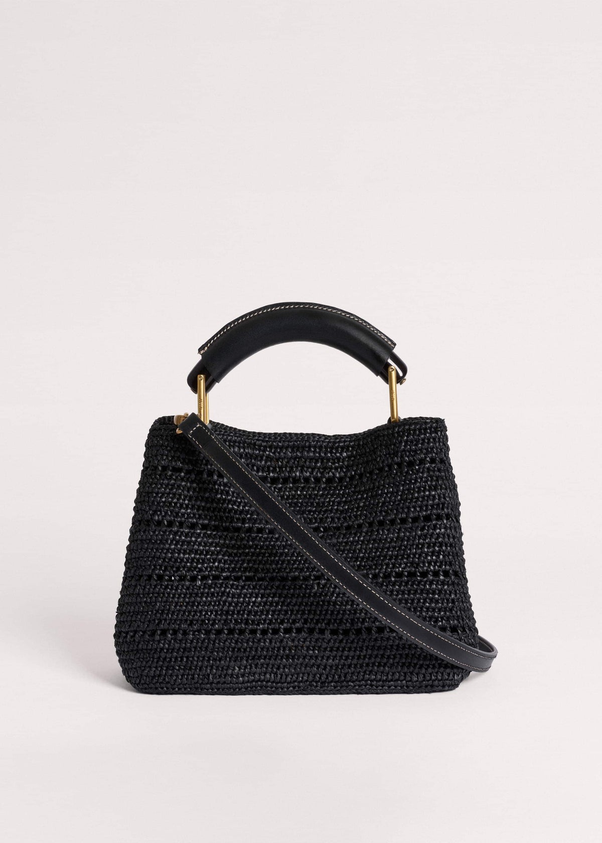 ME+EM Clothing|Accessories Black Raffia Mini Day Bag