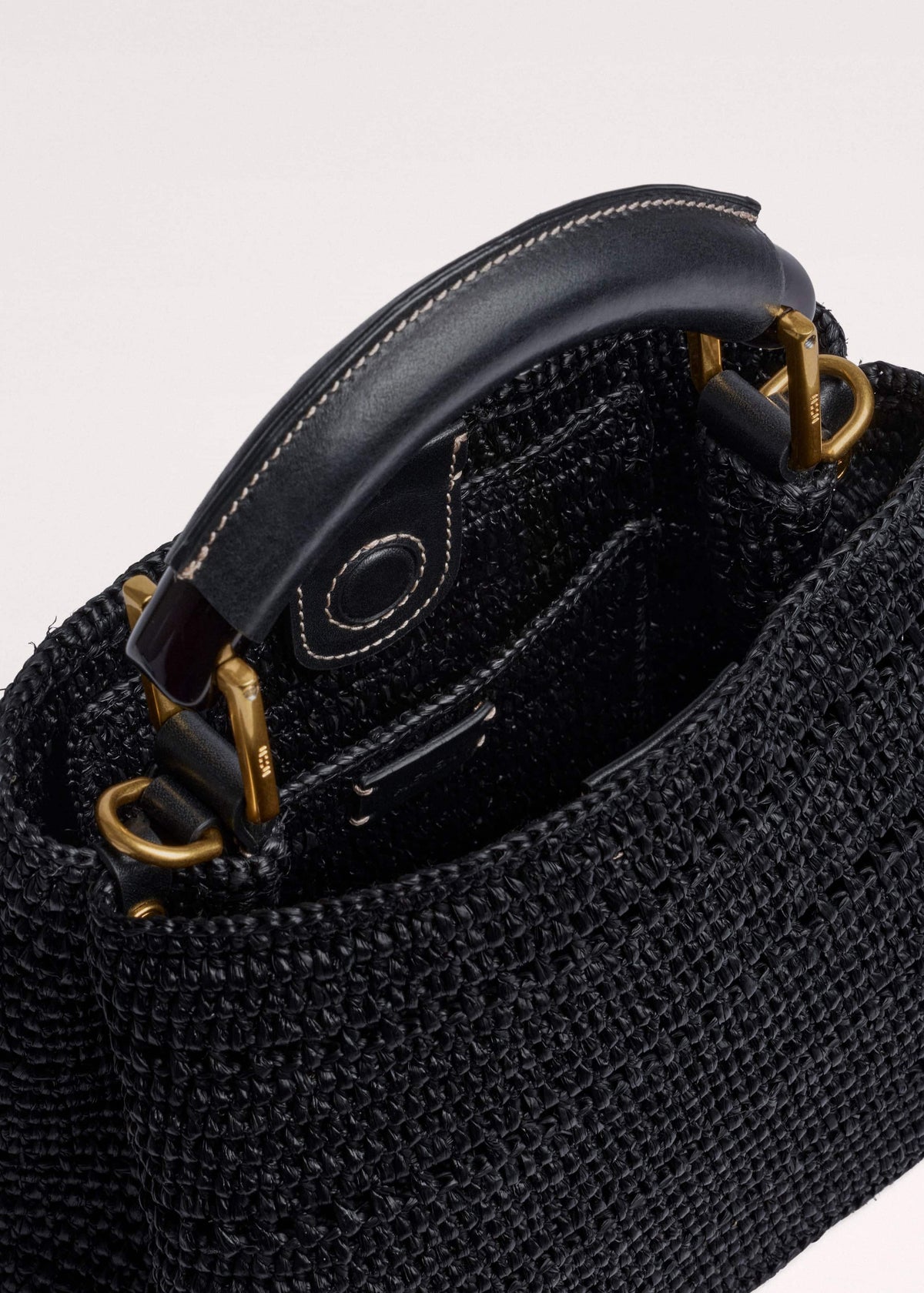 ME+EM Clothing|Accessories Black Raffia Mini Day Bag