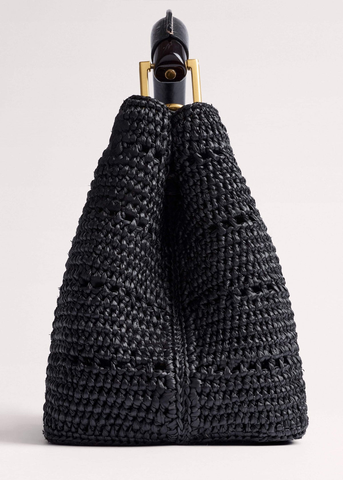 ME+EM Clothing|Accessories Black Raffia Mini Day Bag