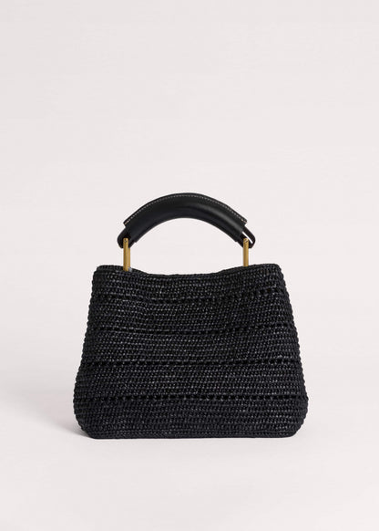 ME+EM Clothing|Accessories Black Raffia Mini Day Bag