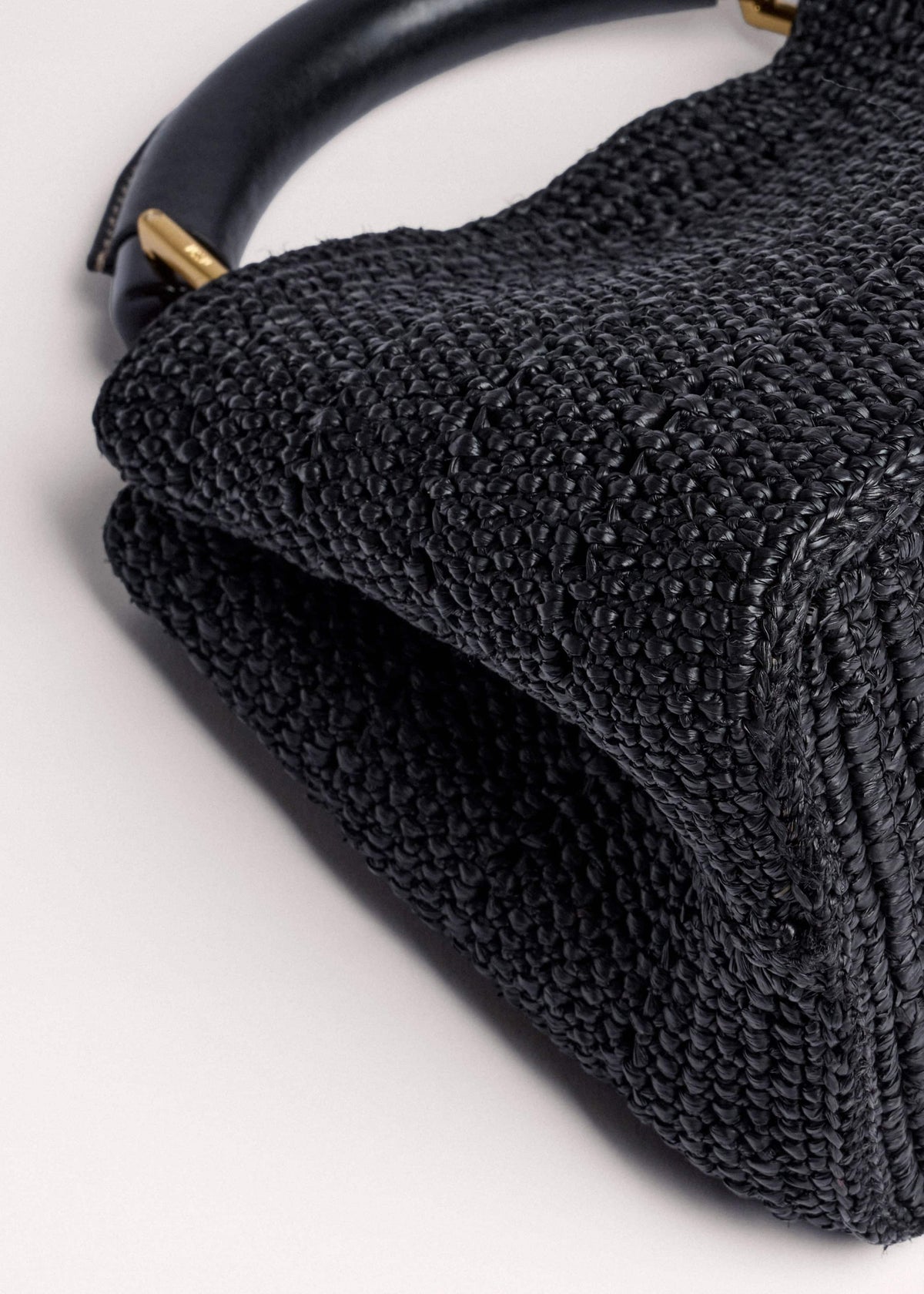 ME+EM Clothing|Accessories Black Raffia Mini Day Bag