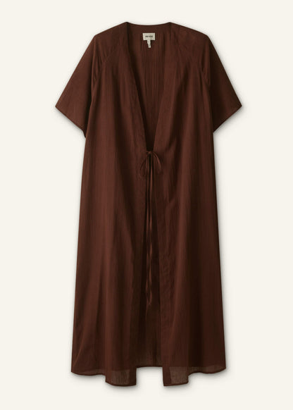 ME+EM Clothing Cinnamon Brown Tie Front Maxi Cover Up