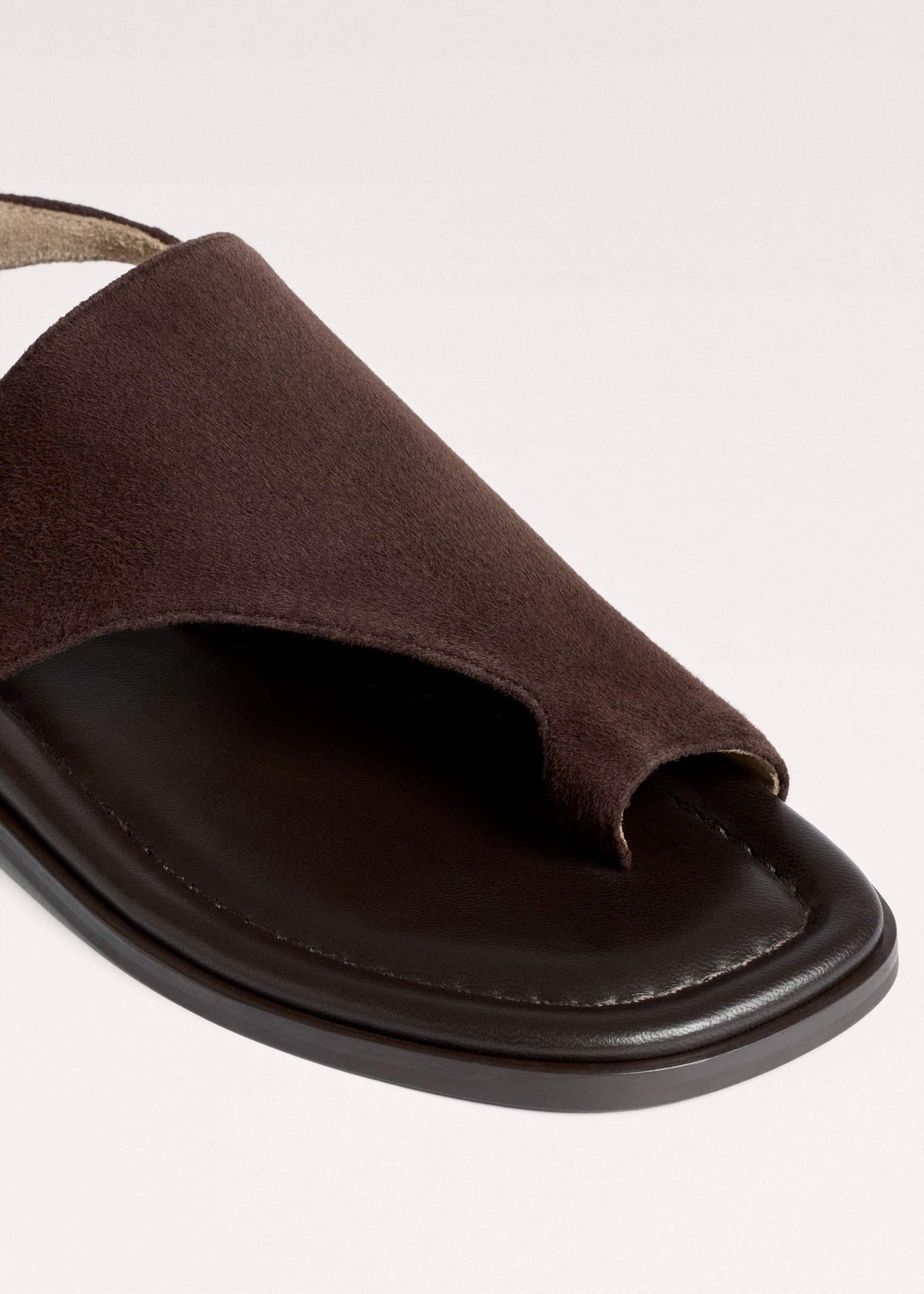 ME+EM Clothing|Accessories Brown Asymmetric Toe Loop Sandal
