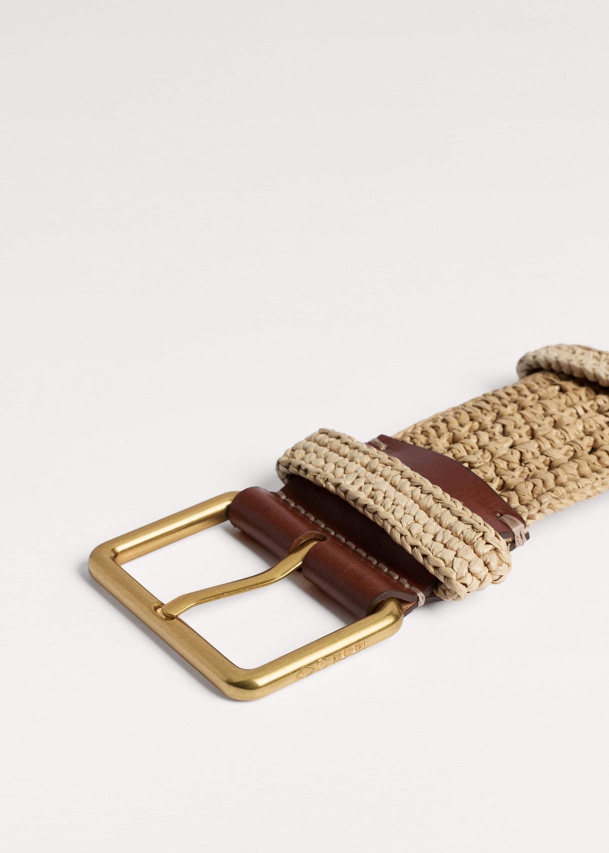 ME+EM Clothing|Accessories Tan Raffia Wide Summer Belt