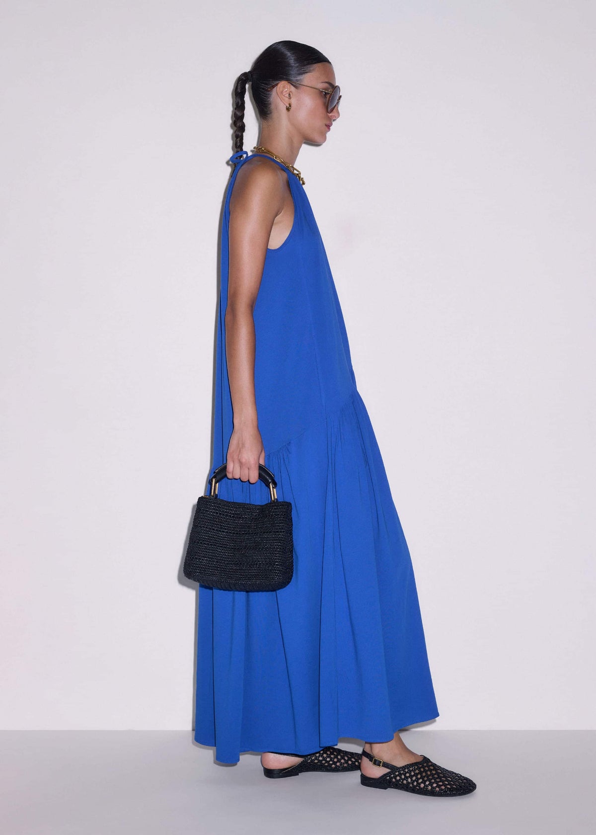 ME+EM Clothing Blue Halterneck Maxi Dress