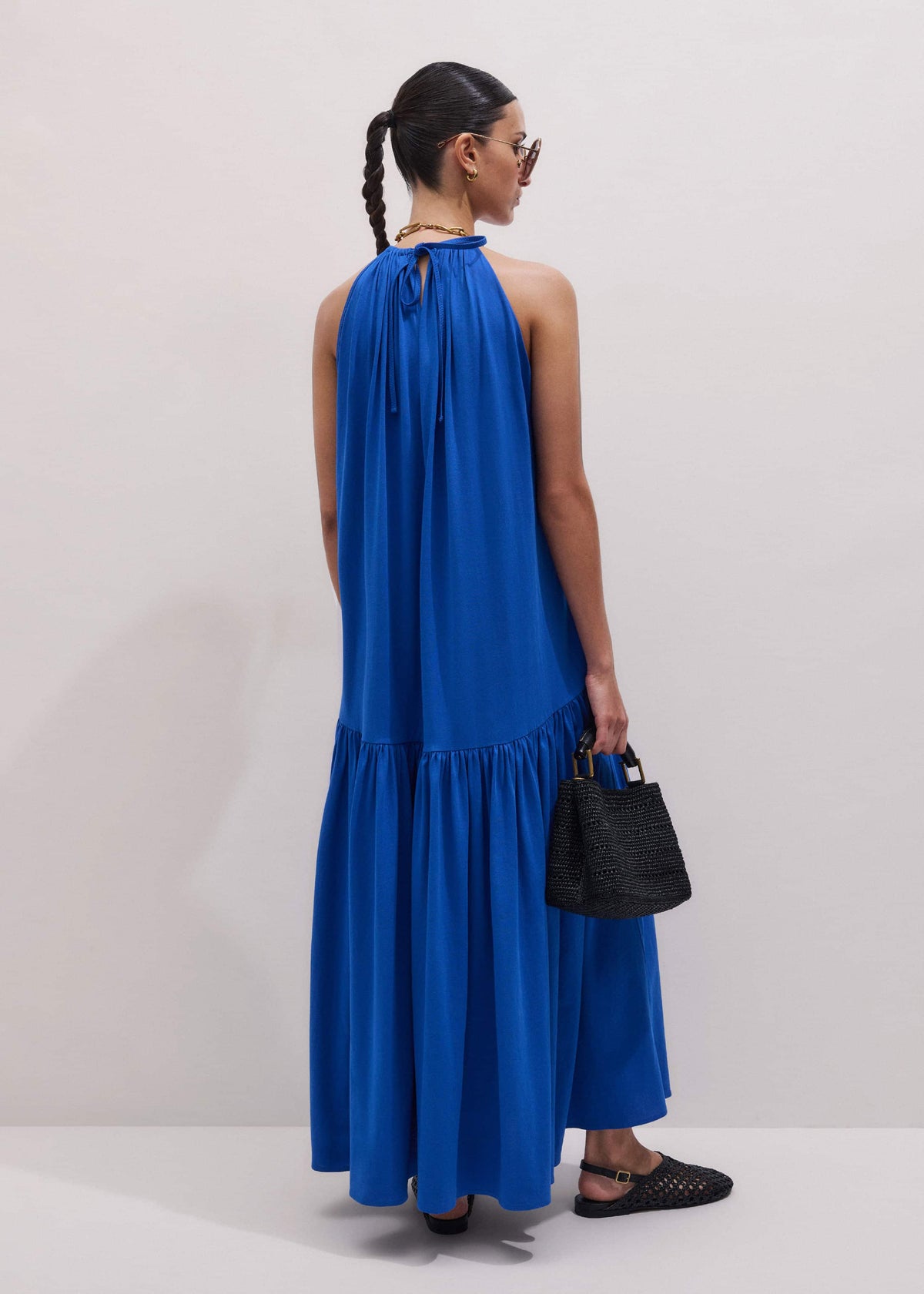 ME+EM Clothing Blue Halterneck Maxi Dress