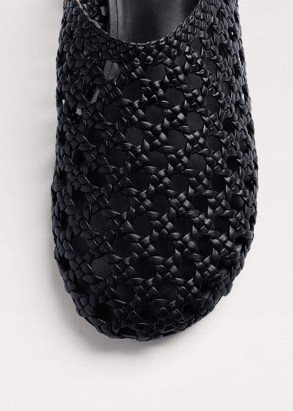 ME+EM Clothing|Accessories Black Woven Slingback Shoe
