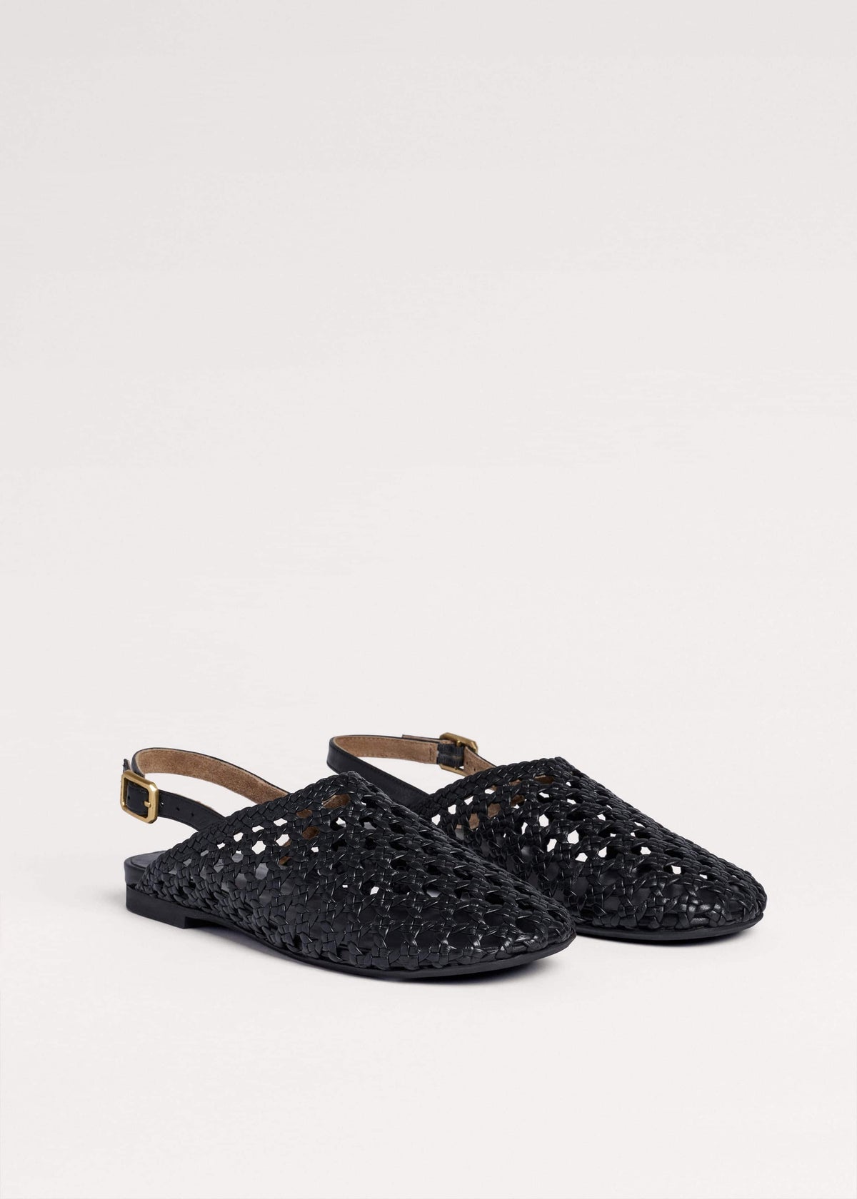 ME+EM Clothing|Accessories Black Woven Slingback Shoe