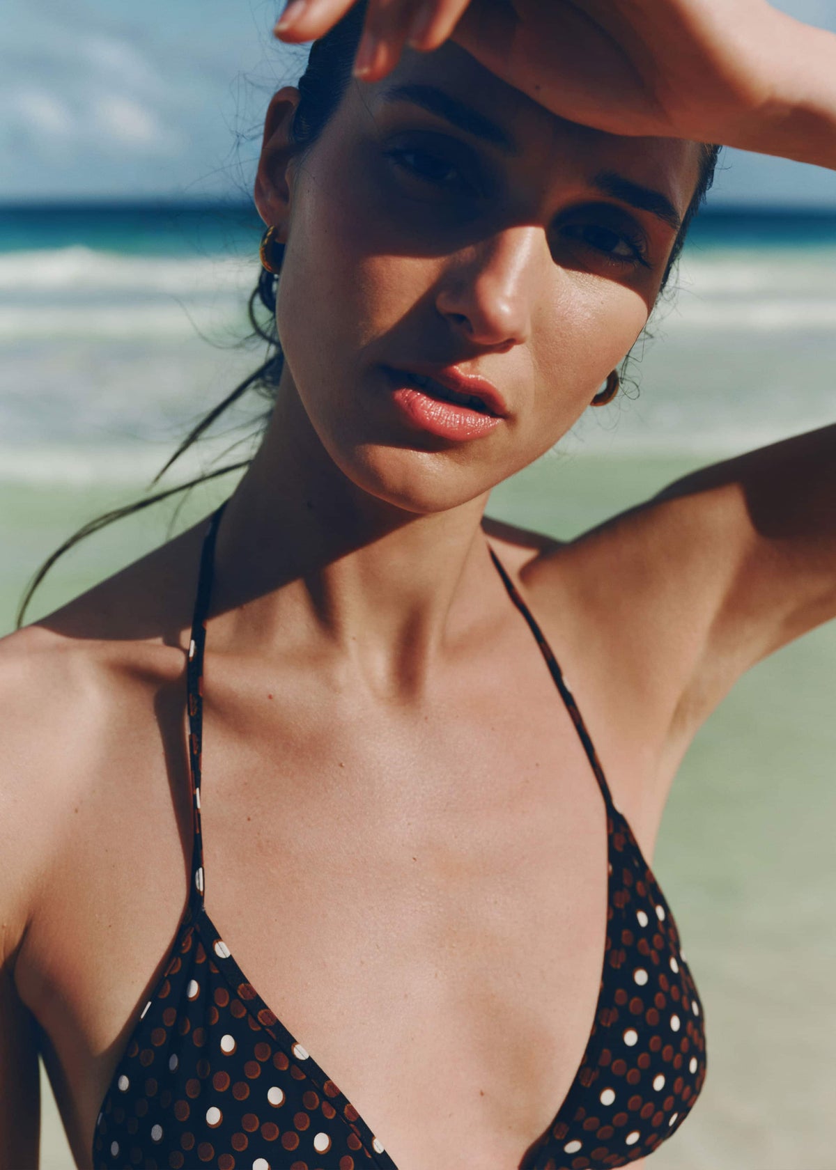 ME+EM Clothing Cinnamon Brown Triangle Bikini Top
