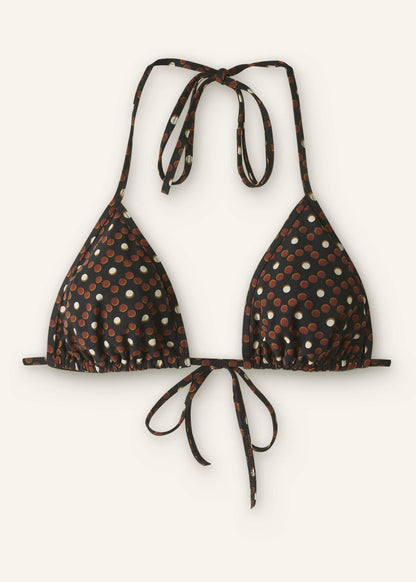 ME+EM Clothing Cinnamon Brown Triangle Bikini Top