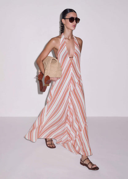 ME+EM Clothing Pink Halter Maxi Beach Dress