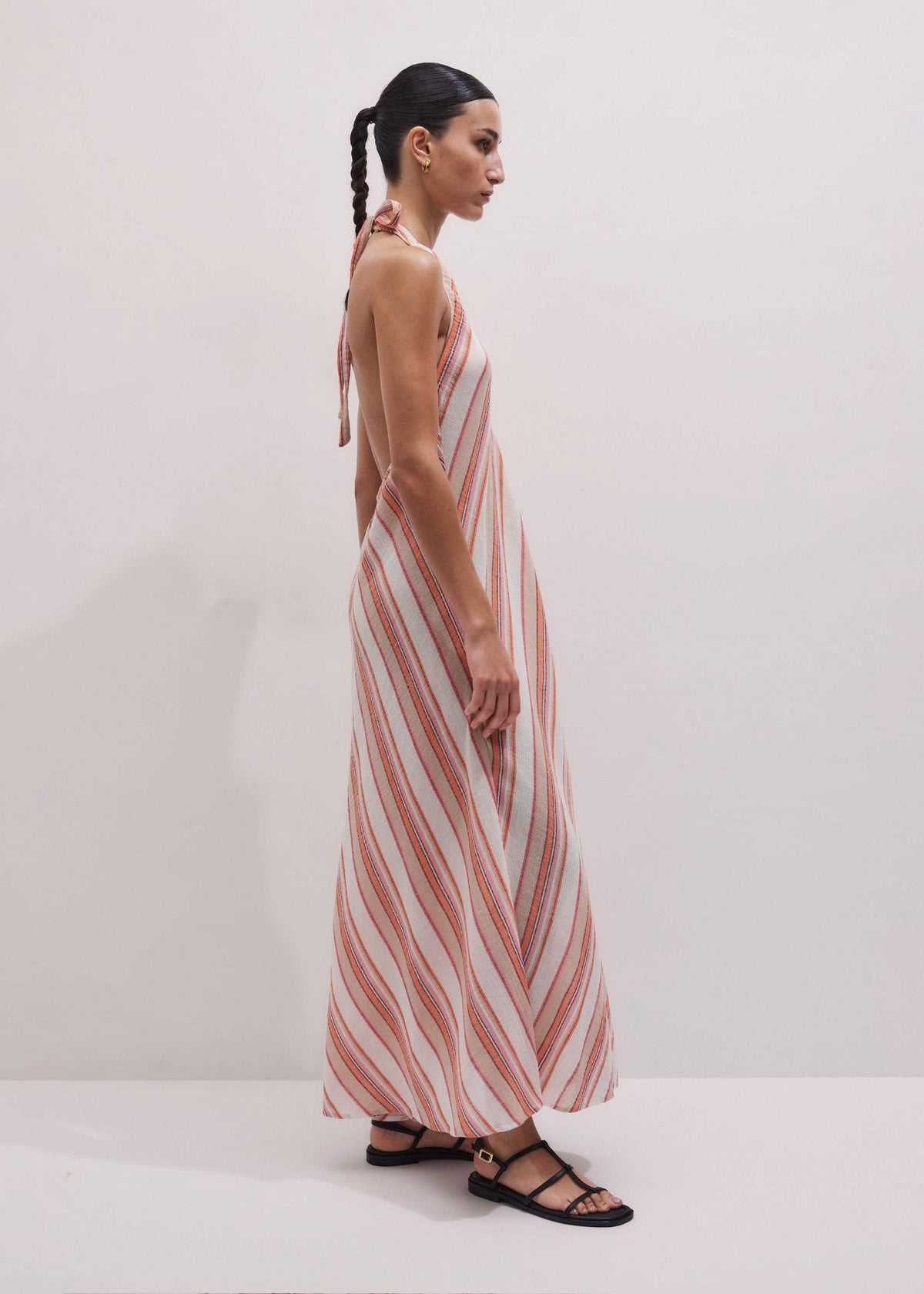 ME+EM Clothing Pink Halter Maxi Beach Dress