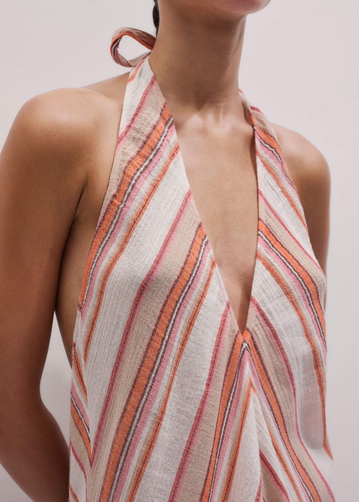 ME+EM Clothing Pink Halter Maxi Beach Dress