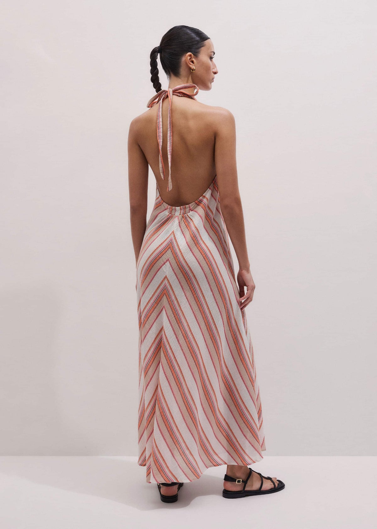ME+EM Clothing Pink Halter Maxi Beach Dress