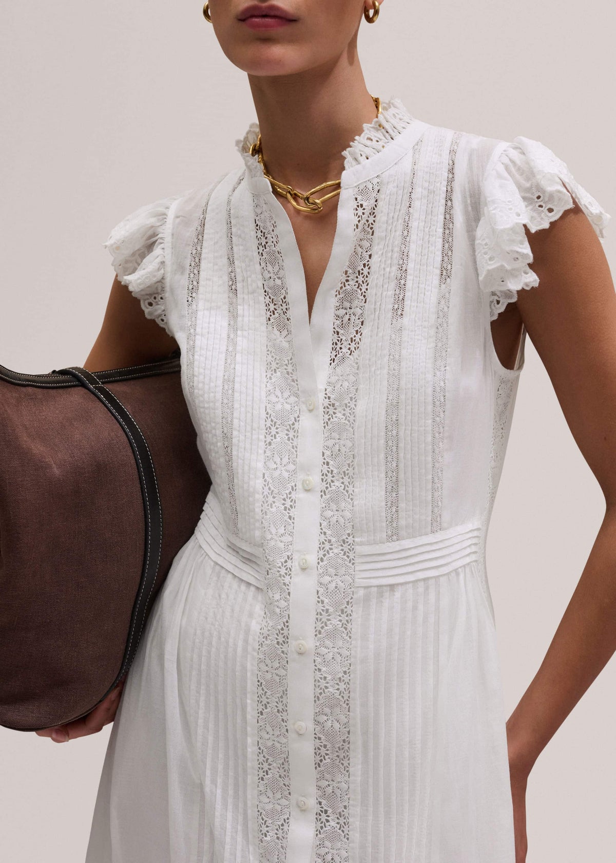 ME+EM Clothing White 2-in-1 Maxi Dress