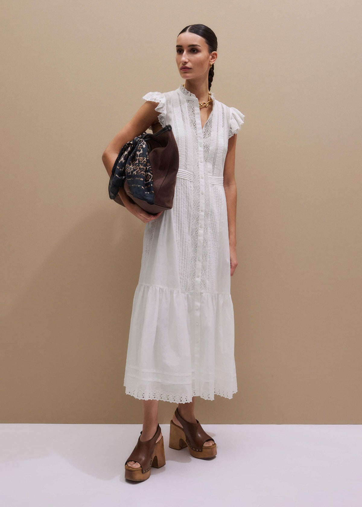 ME+EM Clothing White 2-in-1 Maxi Dress