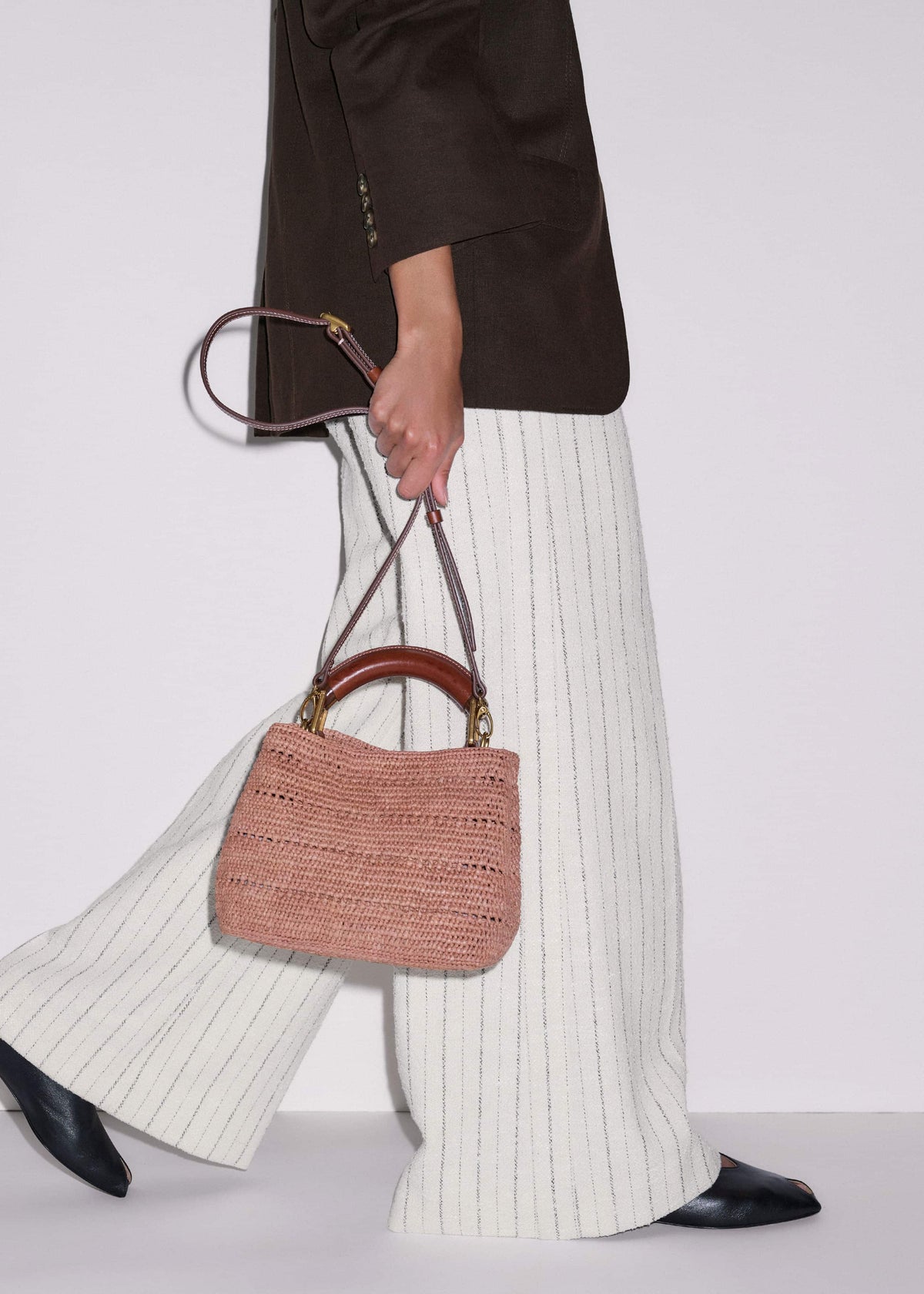 ME+EM Clothing|Accessories Pink Raffia Mini Day Bag