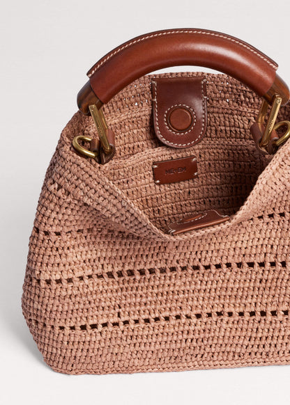 ME+EM Clothing|Accessories Pink Raffia Mini Day Bag