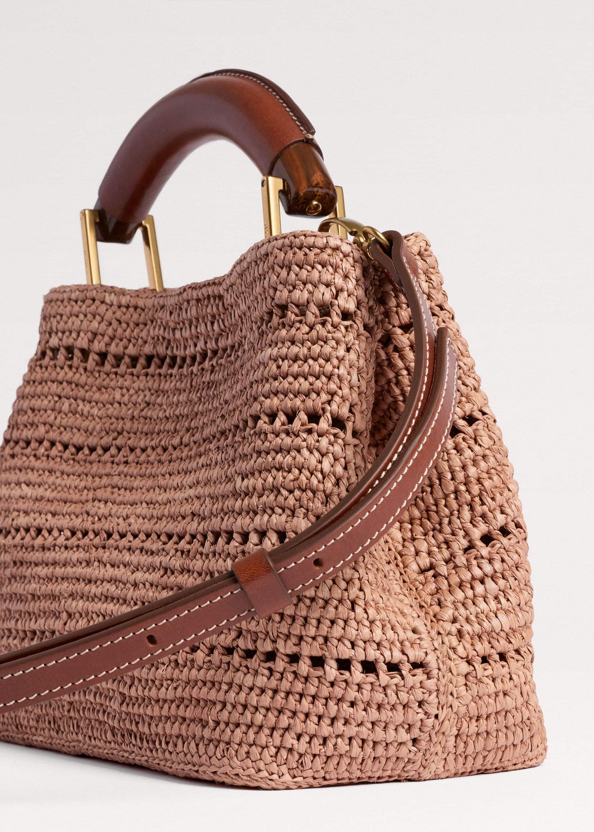 ME+EM Clothing|Accessories Pink Raffia Mini Day Bag