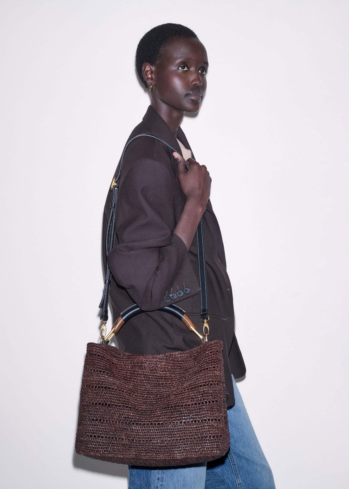 ME+EM Clothing|Accessories Brown Large Day Bag