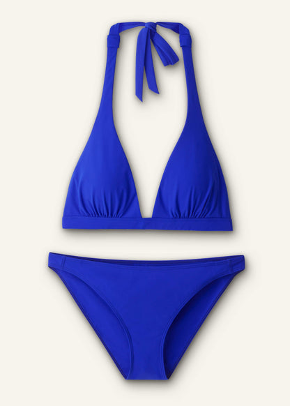 ME+EM Clothing Blue Adjustable Triangle Bikini Top