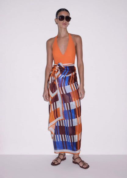ME+EM Clothing Orange Stripe Sarong