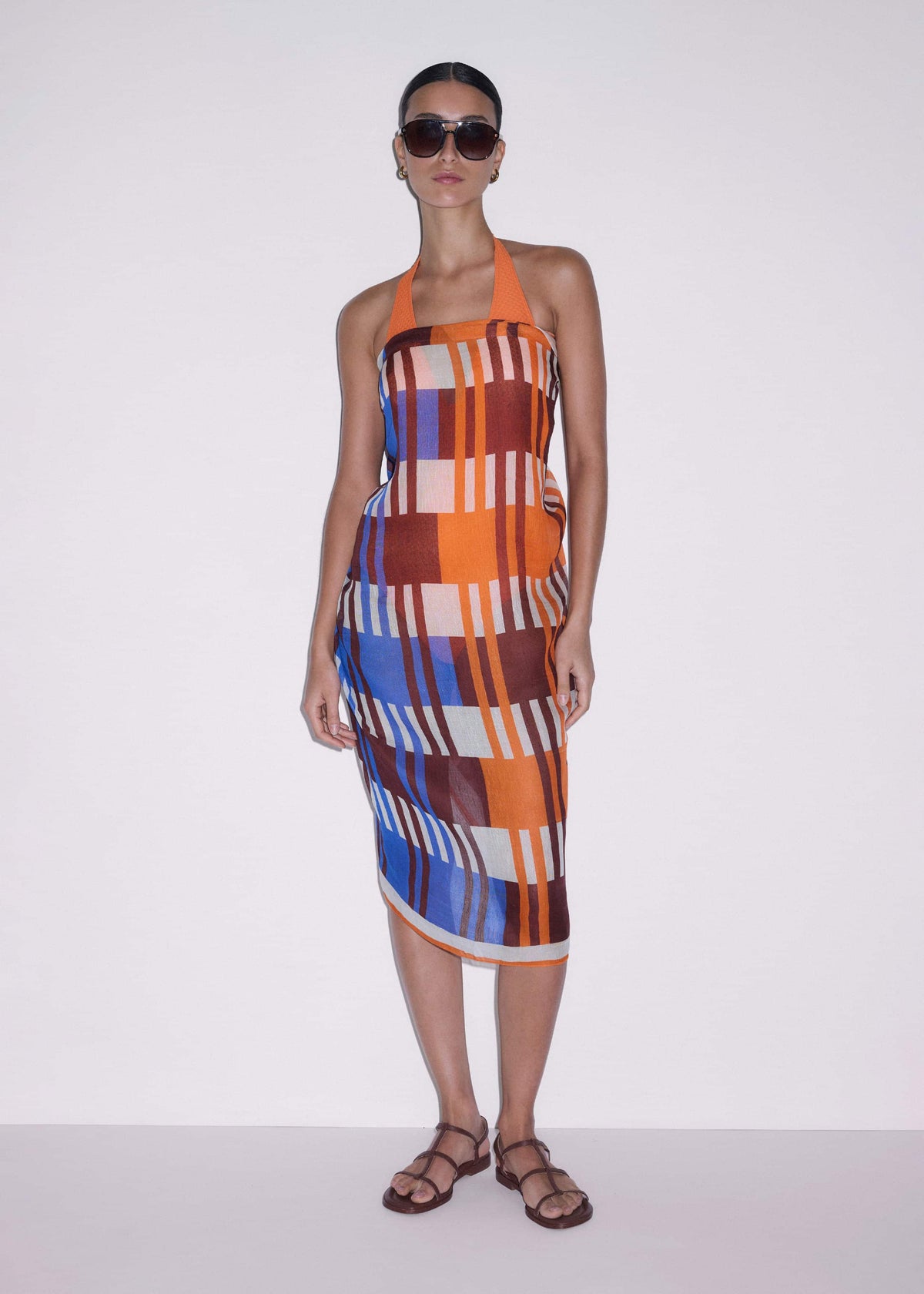 ME+EM Clothing Orange Stripe Sarong