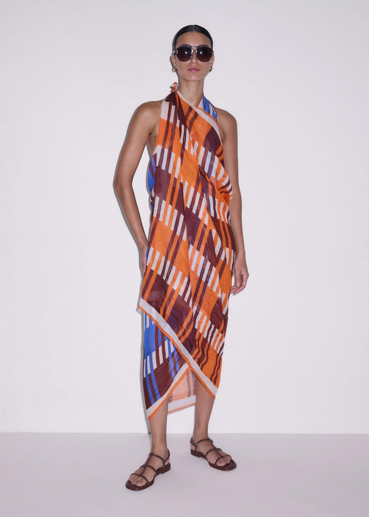 ME+EM Clothing Orange Stripe Sarong