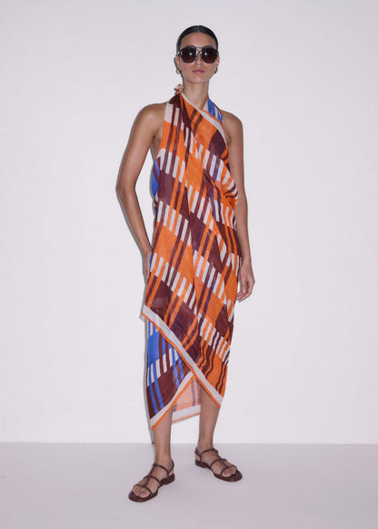 ME+EM Clothing Orange Stripe Sarong
