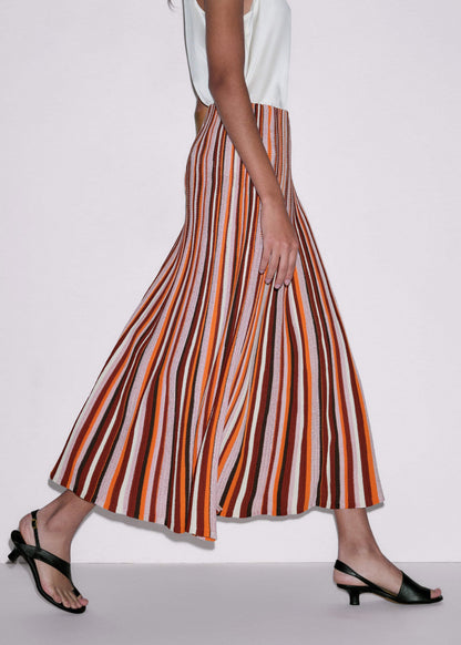 ME+EM Clothing Cinnamon Stripe Knit Maxi Skirt