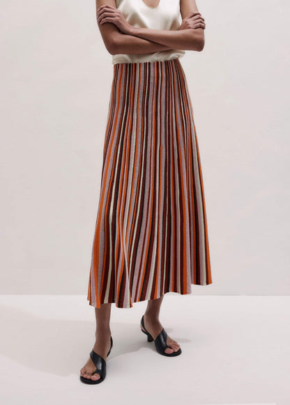 ME+EM Clothing Cinnamon Stripe Knit Maxi Skirt