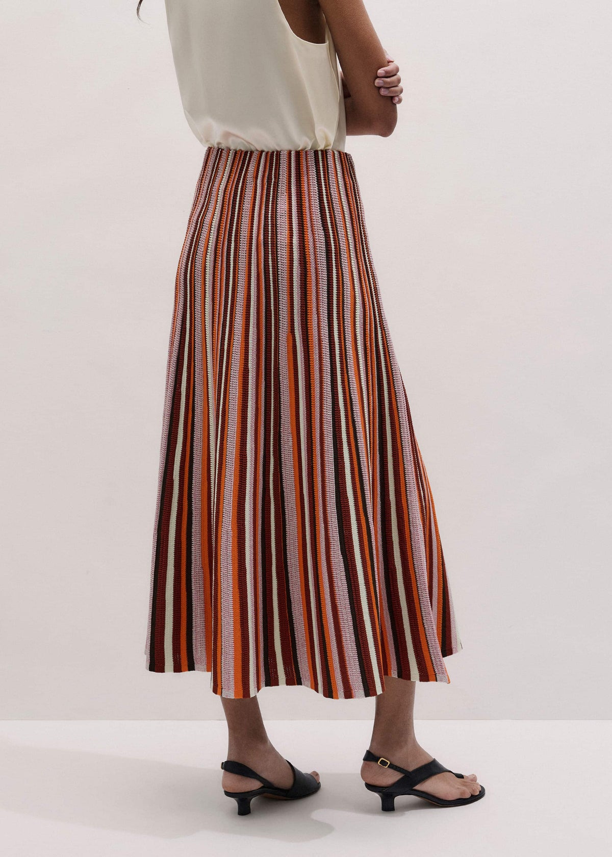 ME+EM Clothing Cinnamon Stripe Knit Maxi Skirt