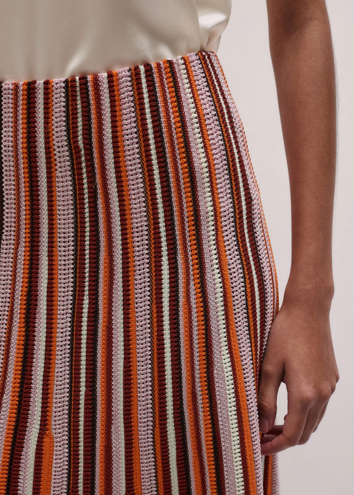 ME+EM Clothing Cinnamon Stripe Knit Maxi Skirt