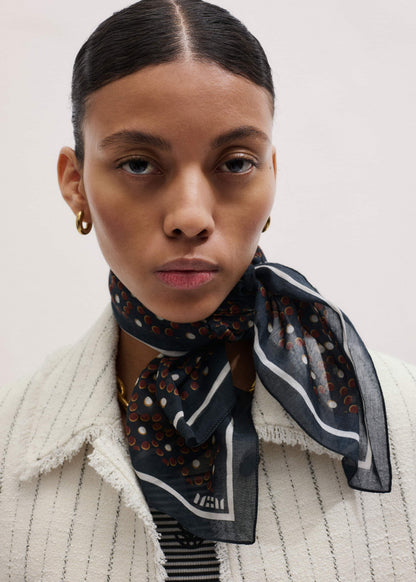 ME+EM Clothing|Accessories Black Dotted Border Scarf