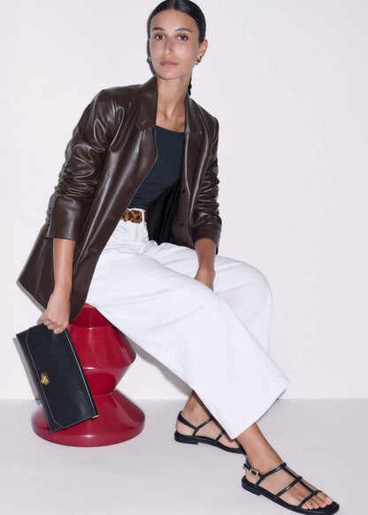 ME+EM Clothing|Accessories Black Caged Flat Sandal