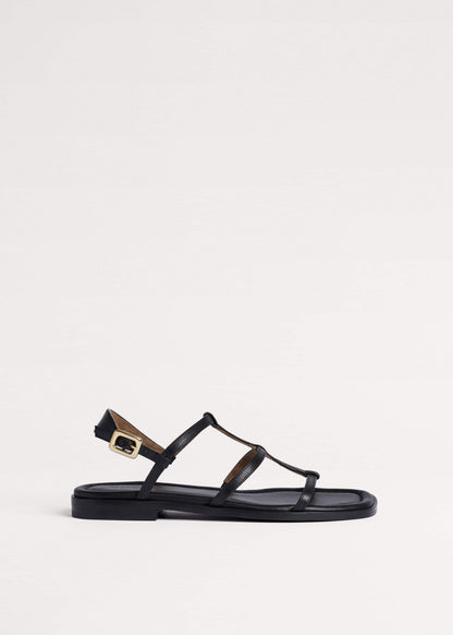 ME+EM Clothing|Accessories Black Caged Flat Sandal