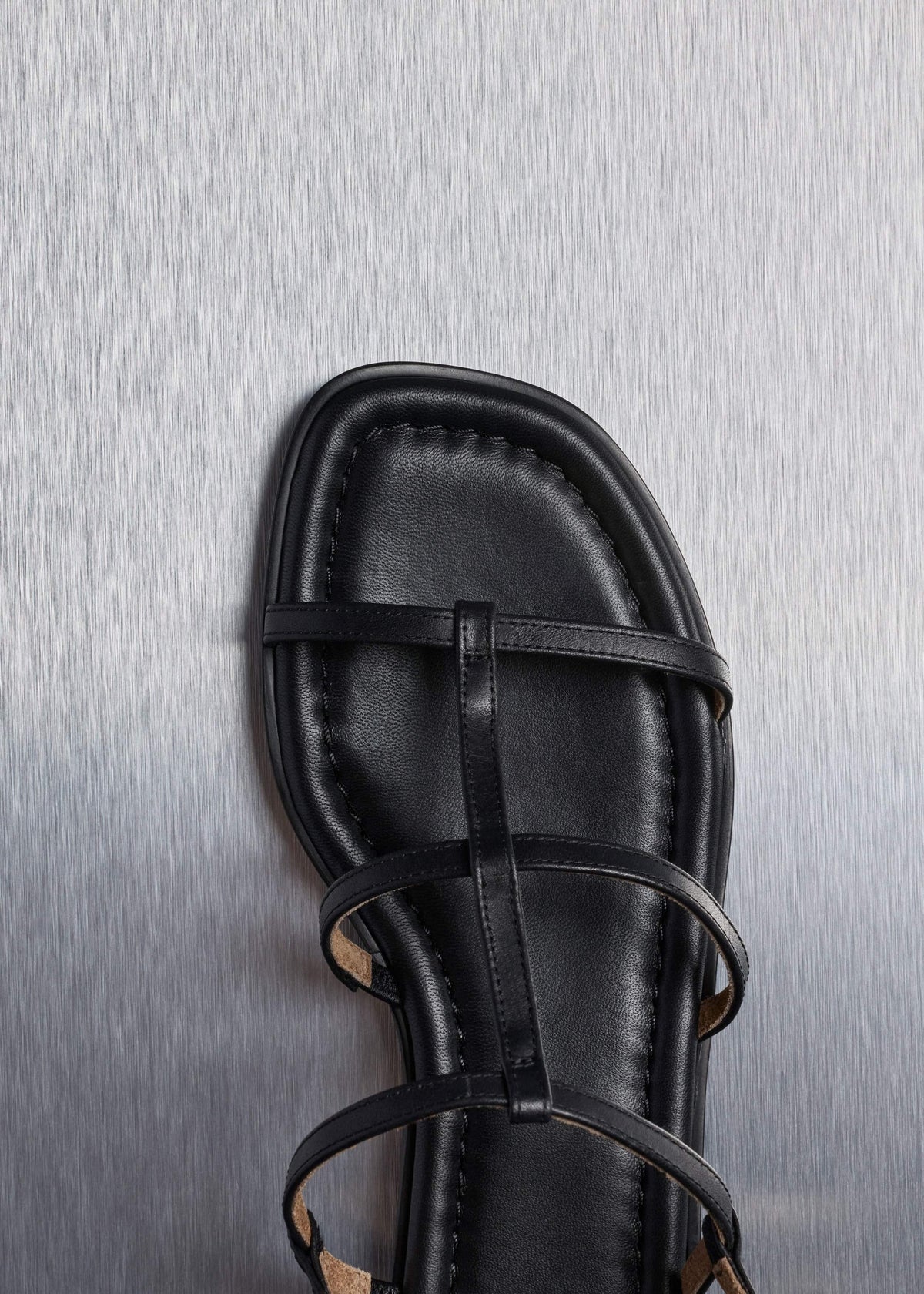 ME+EM Clothing|Accessories Black Caged Flat Sandal