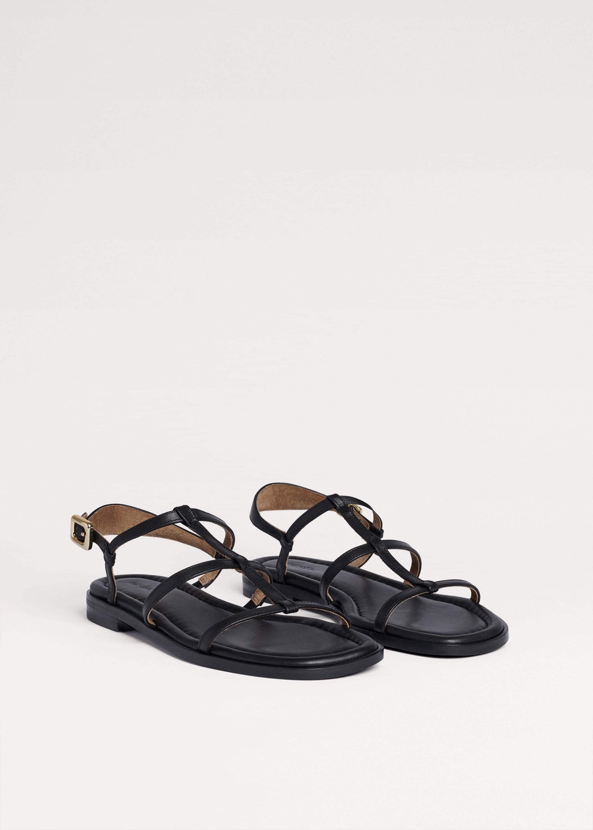 ME+EM Clothing|Accessories Black Caged Flat Sandal