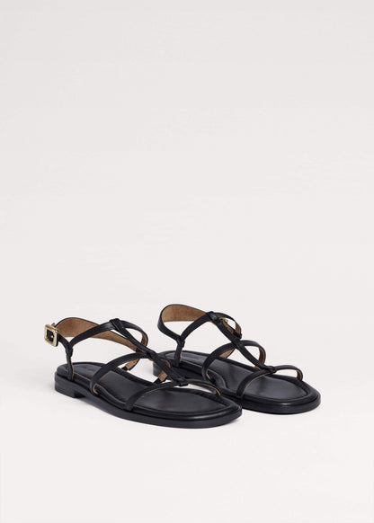 ME+EM Clothing|Accessories Black Caged Flat Sandal