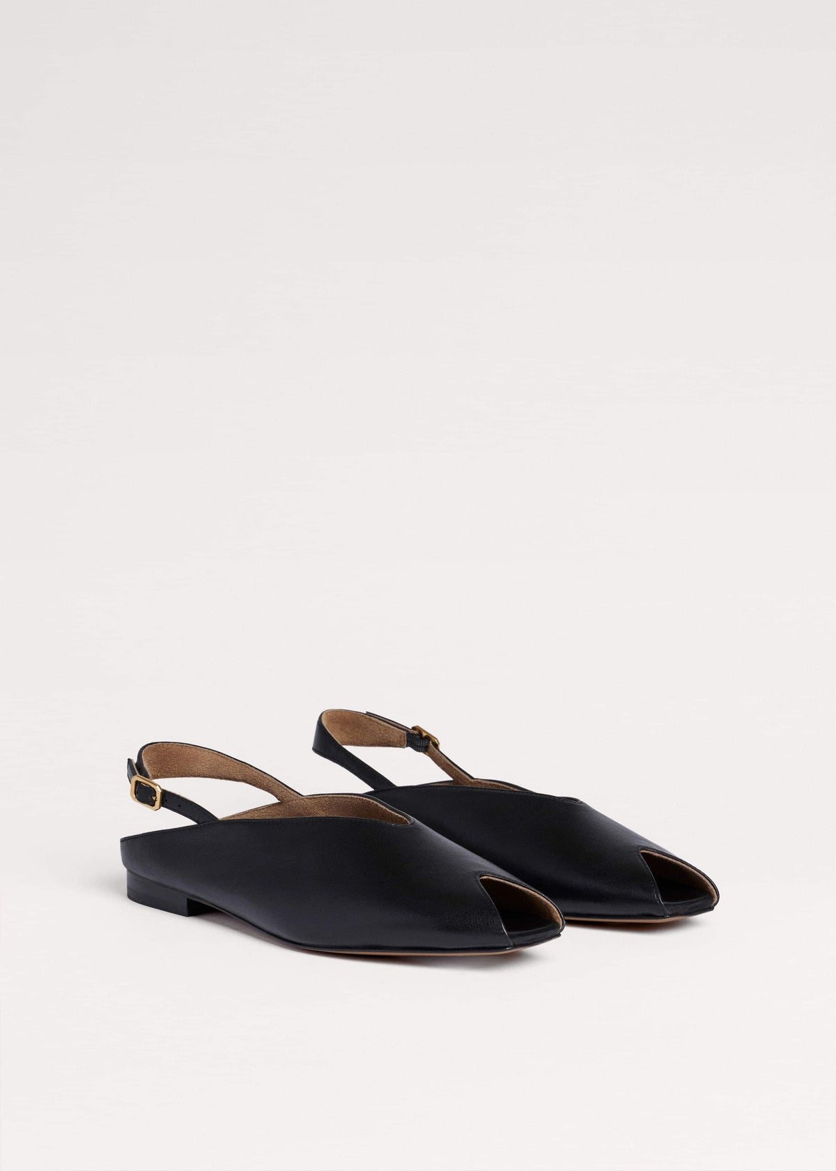 ME+EM Clothing|Accessories Black Peep Toe Flat