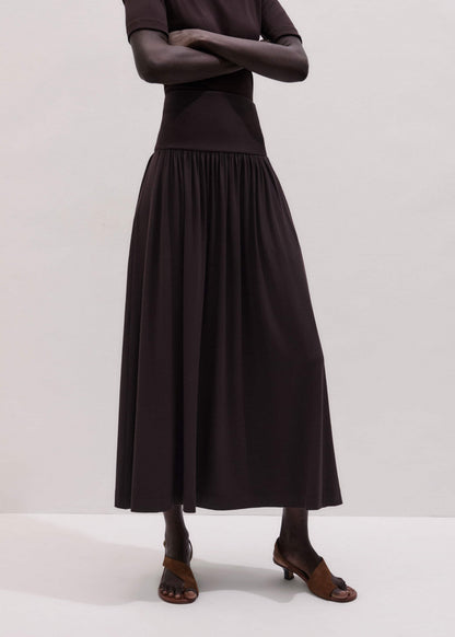 ME+EM Clothing Brown Soft Sculpt Maxi Skirt