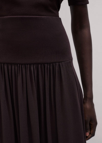 ME+EM Clothing Brown Soft Sculpt Maxi Skirt