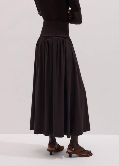 ME+EM Clothing Brown Soft Sculpt Maxi Skirt