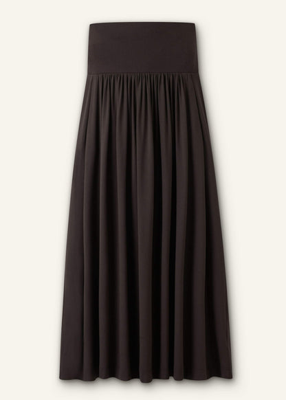 ME+EM Clothing Brown Soft Sculpt Maxi Skirt
