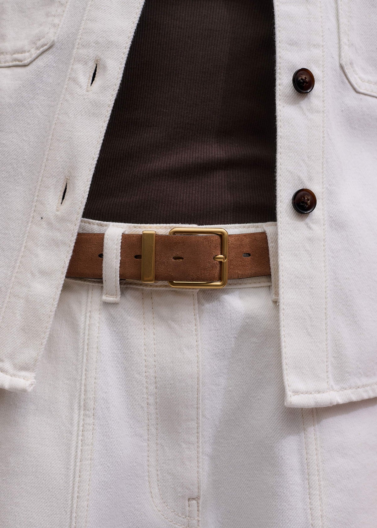 ME+EM Clothing|Accessories Tan Snake Print Reversible Belt