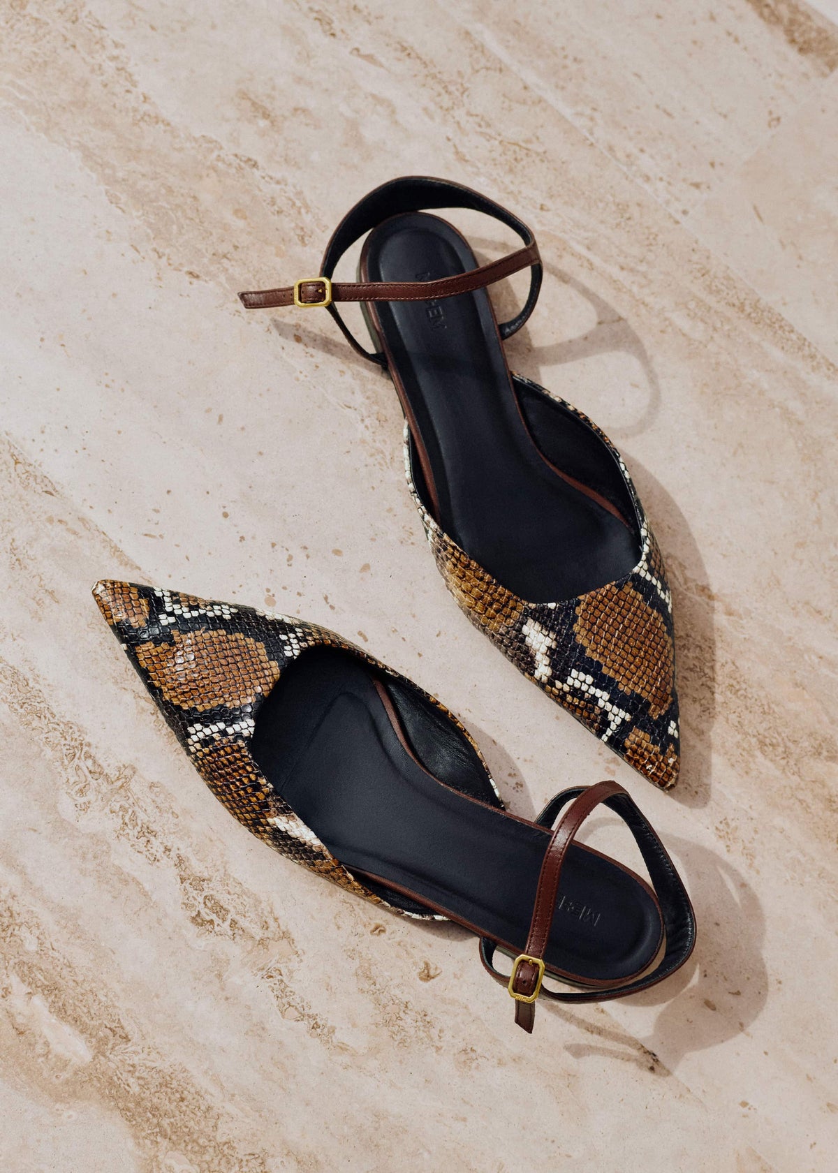 ME+EM Clothing|Accessories Brown Point Toe Flat